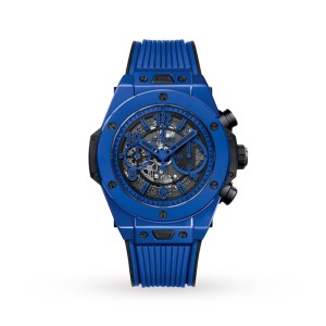 Hublot Big Bang Men Automatic Blue Rubber Watch 411.ES.5119.RX