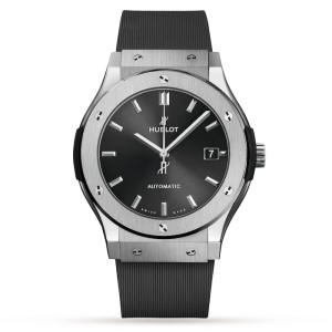 Hublot Classic Fusion Men Automatic Grey Rubber Watch 511.NX.7071.RX