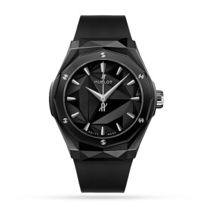 Hublot Classic Fusion Men Automatic Black Rubber Watch 550.CS.1800.RX.ORL21