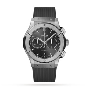 Hublot Classic Fusion Men Automatic Grey Rubber Watch 541.NX.7070.RX