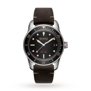 Bremont Supermarine Men Automatic Black Leather Watch S301-BK-R-S