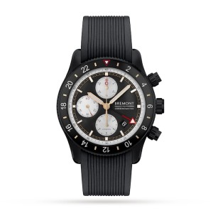 Bremont Supermarine Men Automatic Black Rubber Watch SMARINECHRONO-JET-R-S