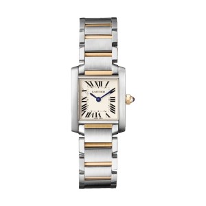 Cartier Tank Française Women Quartz Silver Bicoloured Watch W51007Q4