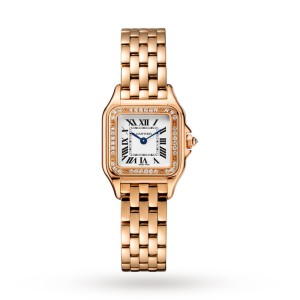Cartier Panthère de Cartier Women Quartz Silver 18ct Rose Gold Watch WJPN0008