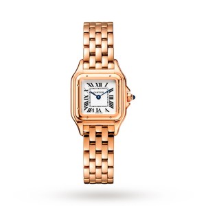 Cartier Panthère de Cartier Women Quartz Silver 18ct Rose Gold Watch WGPN0006