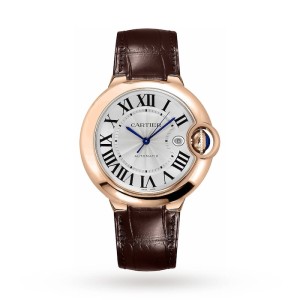 Cartier Ballon Bleu de Cartier Men Automatic Silver Leather Watch WGBB0030