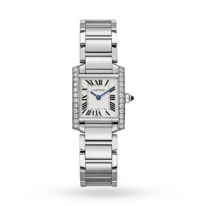Cartier Tank Française Women Quartz Silver Stainless Steel Watch W4TA0008