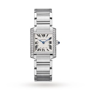 Cartier Tank Française Women Quartz Silver Stainless Steel Watch W4TA0009