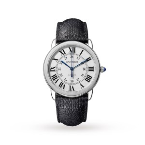 Cartier Ronde de Cartier Men Automatic Silver Leather Watch WSRN0021
