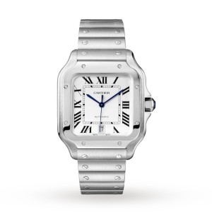 Cartier Santos de Cartier Men Automatic Silver Stainless Steel Watch WSSA0018