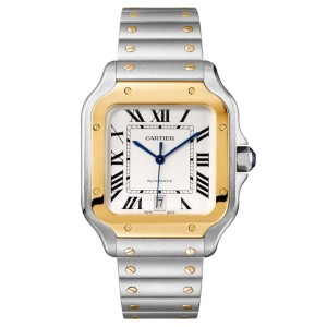 Cartier Santos de Cartier Men Automatic Silver Stainless Steel Watch W2SA0009