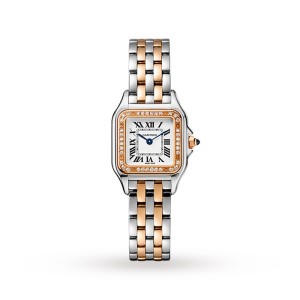 Cartier Panthère de Cartier Women Quartz Silver 18ct Rose Gold Watch W3PN0006