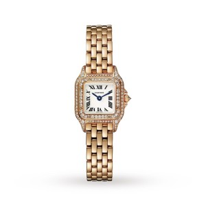 Cartier Panthère de Cartier Women Quartz White 18ct Rose Gold Watch WJPN0020