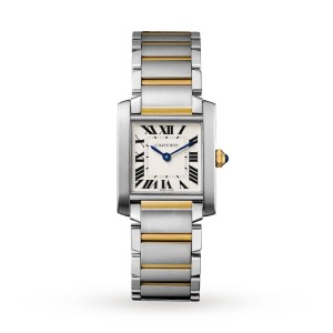 Cartier Tank Française Women Quartz Silver Bicoloured Watch W2TA0003