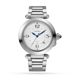 Cartier Pasha de Cartier Men Automatic Silver Stainless Steel Watch WSPA0009