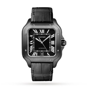 Cartier Santos de Cartier Men Automatic Black Rubber Watch WSSA0039