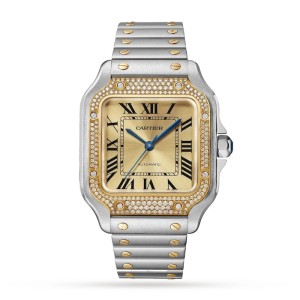 Cartier Santos de Cartier Women Automatic Gold Watch W3SA0007