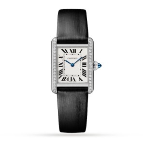Cartier Tank Must Women Quartz Silver Calf Watch W4TA0016