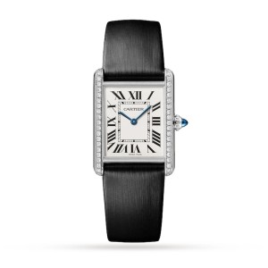 Cartier Tank Must Women Quartz Silver Calf Watch W4TA0017