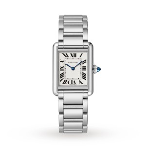 Cartier Tank Must Women Quartz Silver Stainless Steel Watch WSTA0051