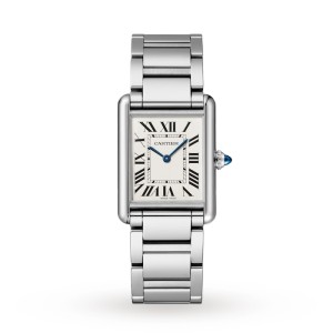 Cartier Tank Must Women Quartz Silver Stainless Steel Watch WSTA0052