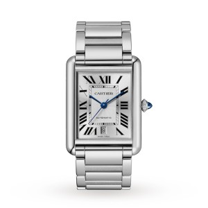 Cartier Tank Must Men Automatic Silver Stainless Steel Watch WSTA0053