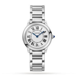 Cartier Ronde Must Women Quartz Silver Calf Watch WSRN0033