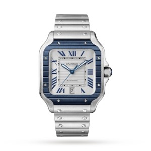 Cartier Santos de Cartier Men Automatic Grey Stainless Steel Watch WSSA0047