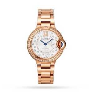 Cartier Ballon Bleu de Cartier Women Automatic Mother of Pearl 18ct Rose Gold Watch WJBB0082