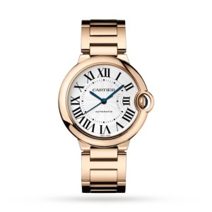 Cartier Ballon Bleu de Cartier Women Automatic Silver 18ct Rose Gold Watch W69004Z2