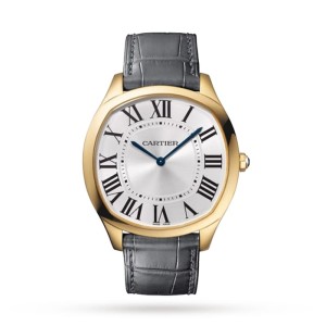 Cartier Drive de Cartier Men Automatic Silver Leather Watch WGNM0011