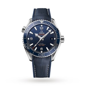 Omega Planet Ocean Men Automatic Blue Leather Watch O21533442103001