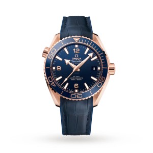 Omega Planet Ocean Men Automatic Blue Leather Watch O21563442103001