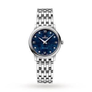 Omega De Ville Women Quartz Blue Stainless Steel Watch O42410276053003