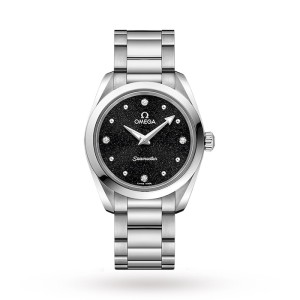 Omega Seamaster Aqua Terra Women Quartz Black Stainless Steel Watch O22010286051001