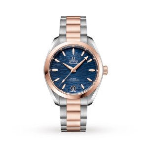 Omega Seamaster Aqua Terra Women Automatic Blue 18ct Rose Gold Watch O22020342003001
