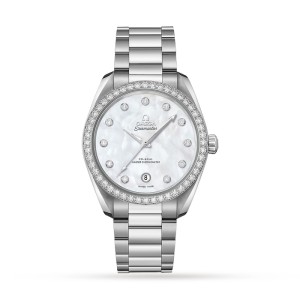 Omega Seamaster Aqua Terra Women Automatic White Stainless Steel Watch O22015382055001