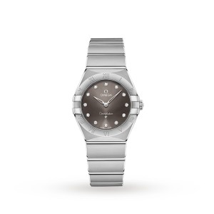 Omega Constellation Women Quartz Grey Stainless Steel Watch O13110286056001