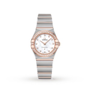 Omega Constellation Women Quartz Mother of Pearl Stainless Steel Watch O13125256055001