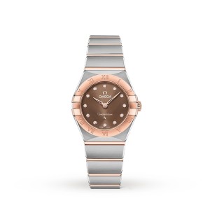 Omega Constellation Women Quartz Brown Stainless Steel Watch O13120256063001