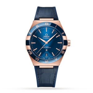 Omega Constellation Men Automatic Blue Leather Watch O13163412103001
