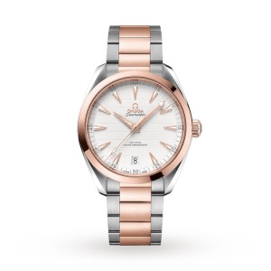 Omega Seamaster Aqua Terra Men Automatic Silver Stainless Steel & 18ct Rose Gold Watch O22020412102001