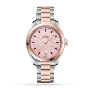 Omega Seamaster Women Automatic Pink 18ct Rose Gold & Stainless Steel Watch O22020342060001
