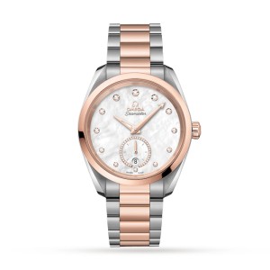 Omega Seamaster Aqua Terra Women Automatic White Stainless Steel & 18ct Rose Gold Watch O22020382055002