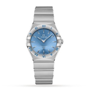 Omega Constellation Women Quartz Blue Stainless Steel Watch O13110286003001