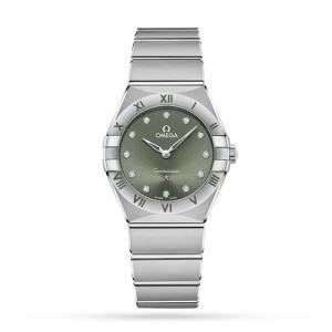 Omega Constellation Women Quartz Green Stainless Steel Watch O13110286060001