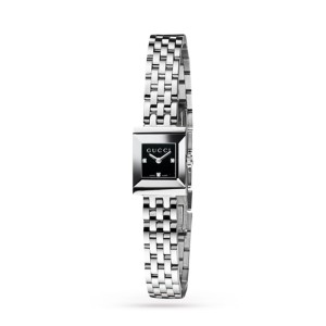 GG G-Frame Women Quartz Black Stainless Steel Watch YA128507