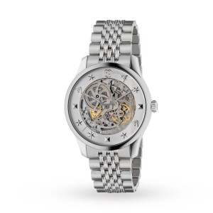 GG G-Timeless Men Automatic Grey Stainless Steel Watch YA126357
