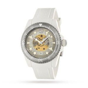 GG Gucci Dive Unisex Automatic White Plastic Watch YA136343