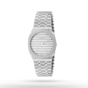GG 25H Women Quartz Silver Stainless Steel Watch YA163501